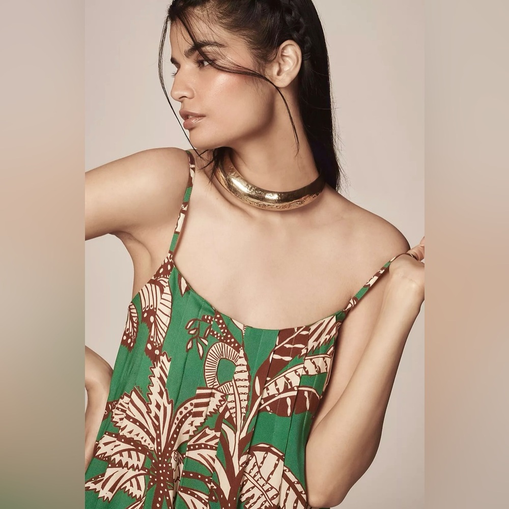 FARM Rio x Anthropologie Waistless Amazonia Printed Jumpsuit Size Small NWT - Picture 4 of 13